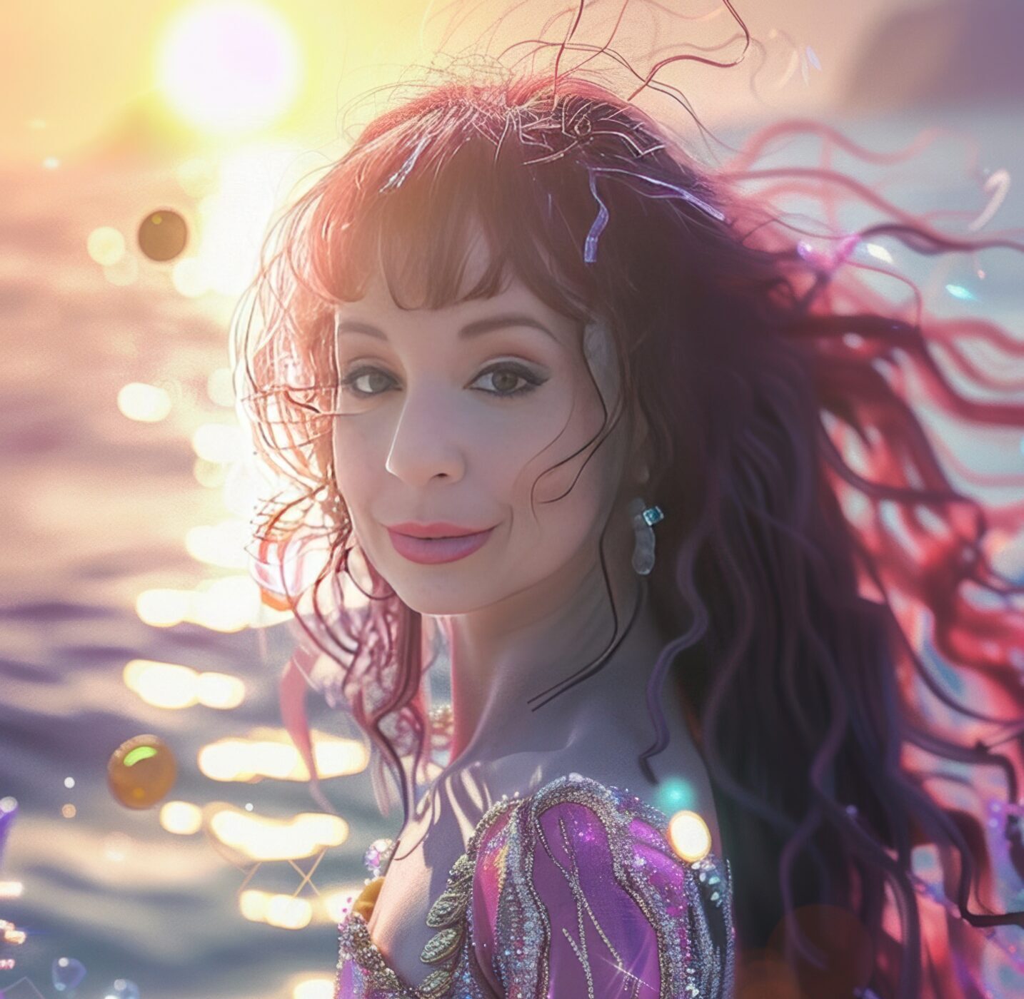 Mermaid Star brand identity with ocean-inspired tones representing empowerment, creativity, and feminine strength.