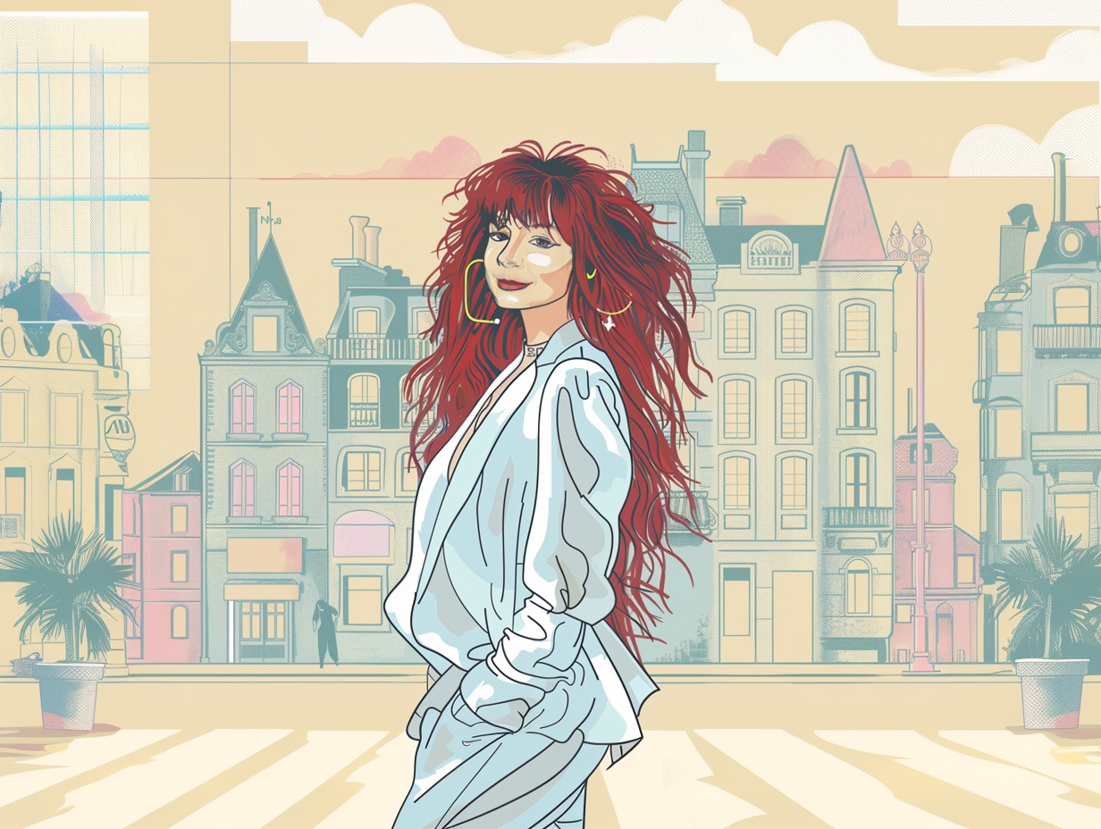 Parisian branding with pastel tones and line art for emotional connection.