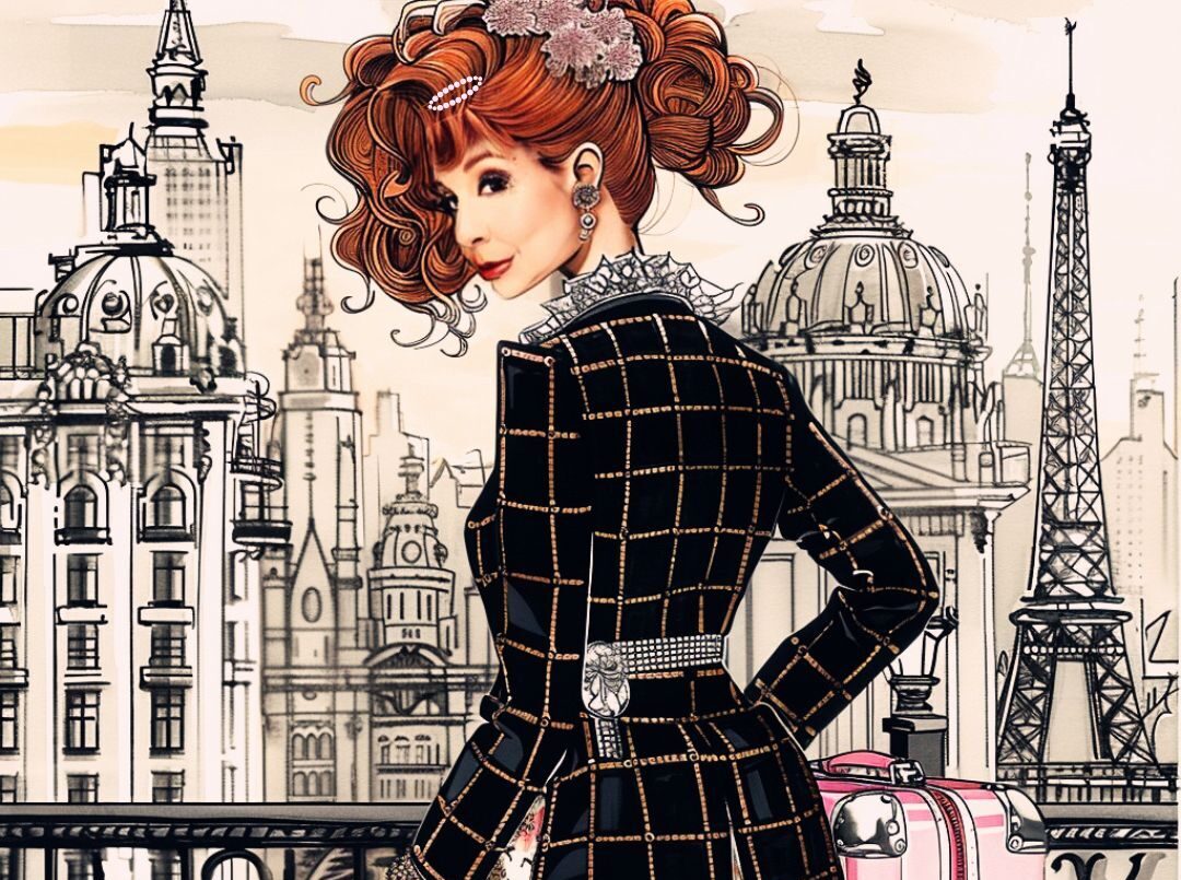 Chic Star of Paris branding with pastel colors and whimsical line art showcasing timeless elegance