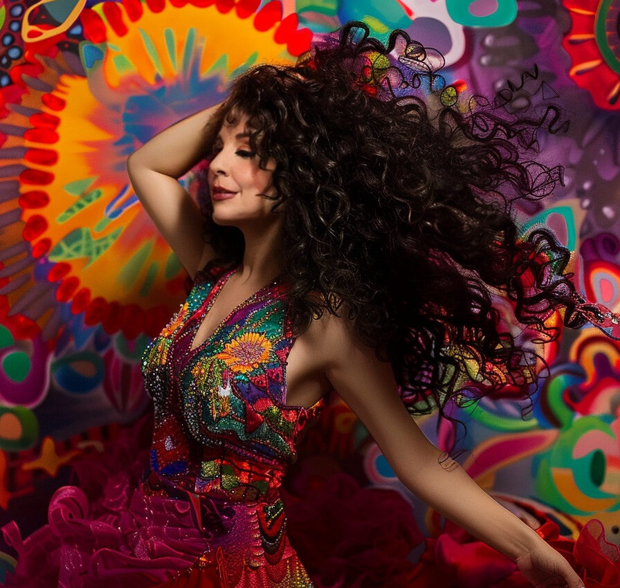 Vibrant pop art-inspired design showcasing bold colors and dynamic shapes.